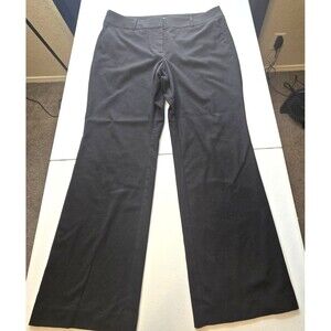 LOFT Outlet Women's  Trouser Pant Size 16 Black Stretch Straight Leg Pockets